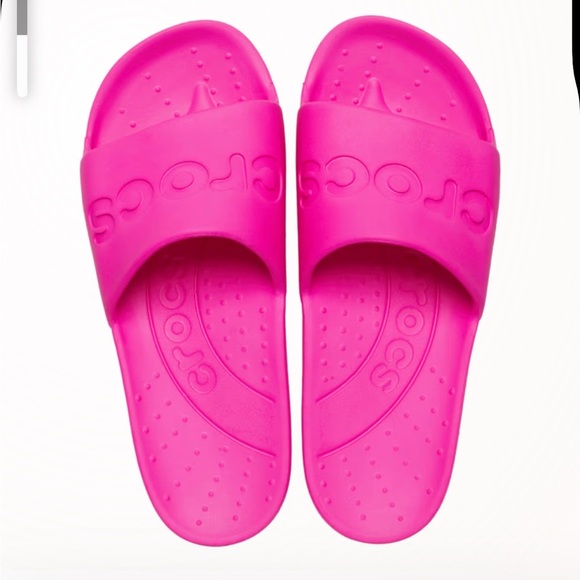 Pink Crocs Slide Sandals - Picture 8 of 9